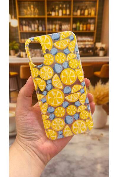 Vip Case Iphone 16 Plus Uyumlu Limon Desenli Şeffaf Darbe Emici Kamera Koruma...