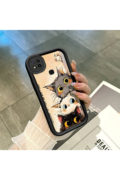 SLIMFELT Redmi 9C/10A Uyumlu Yüksek Kalite Sevimli Kedi Kılıf, Tam Koruma Çiz...
