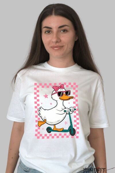GILDAN Funny Duck Women's Summer T-SHIRT Shirt