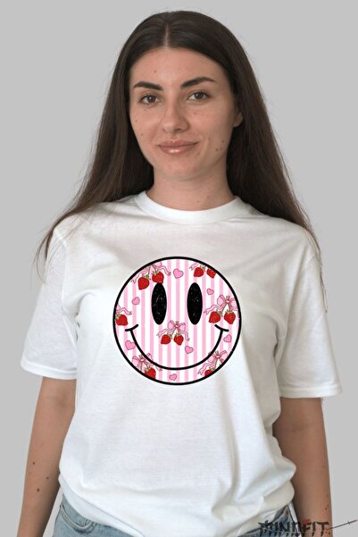GILDAN Tricou De Vara Cu Smiley Face
