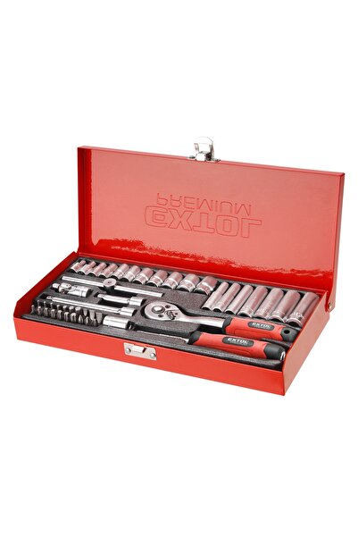 Extol Premium Set de chei tubulare 45 piese, EXTOL, 1/4 ", CrV, 8818360, PH1-...