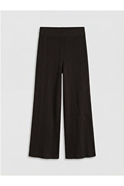 LC Waikiki New Season Brown Women's Knitwear Trousers with Elastic Waist
