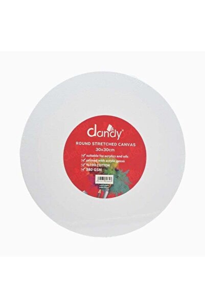 AZOZ MERCHLY White round canvas, 30 cm diameter