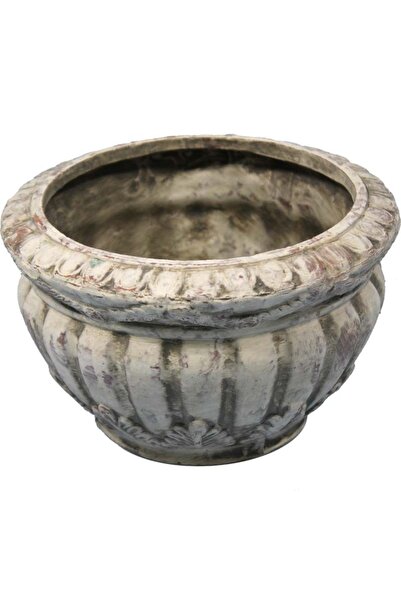 DecoDepot Stone pot, antique gray, 14x22 cm