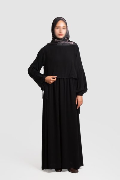 Emare Set Gilet din Mătase Medine Negru