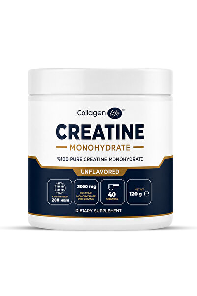 COLLAGEN LIFE %100 Saf Kreatin Monohidrat Creatine Monohydrate 120g 40 Servis...