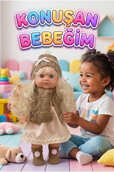 Tıfıl Toys Lucia Girl Konuşan 35 cm - Etkileşimli Kolları Bacakları ve Kafası...
