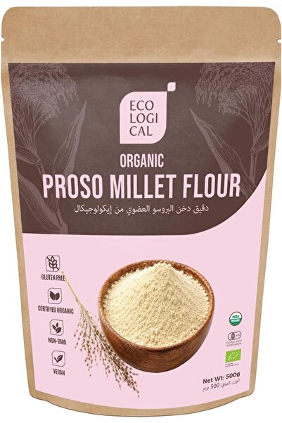 Organic Larder دقيق الدخن العضوي البيئي، خالٍ من الغلوتين، نباتي، 500 جرام