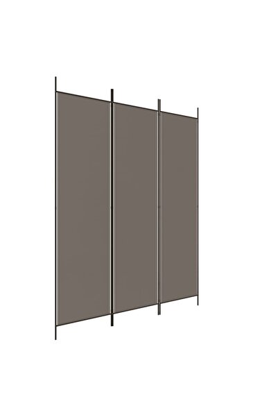 vidaxl Paravan de cameră cu 3 panouri, antracit, 150x220 cm, textil