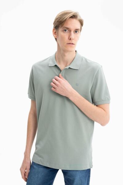 Arma Men's Gray Large Size 100% Cotton Knitted Pique Polo Neck T-Shirt Y 2737...