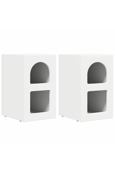vidaxl Noptieră 2 pcs Alb 29,5 x 33,5 x 50 cm Lemn compozit