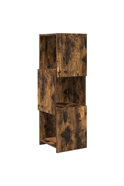 vidaxl Dulap de colț Stejar fumuriu 30,5x30x95cm Lemn compozit