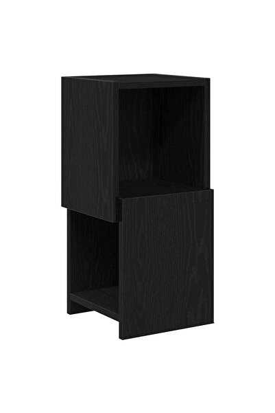 vidaxl Dulap de colț Stejar Negru 25,5x25x55cm Lemn compozit