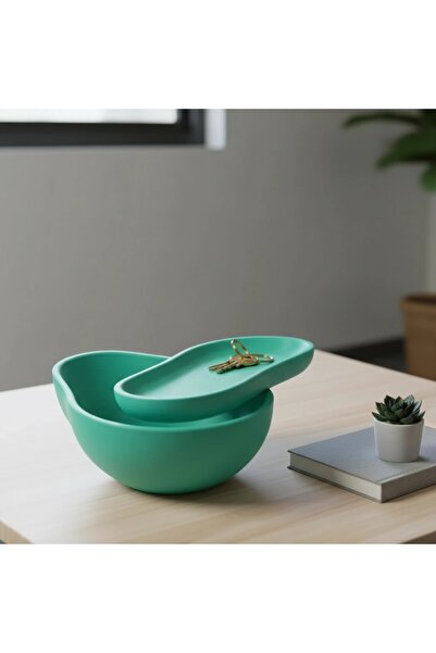 OEM Bol decorativ formă avocado, 17 cm, imprimare 3D, plastic