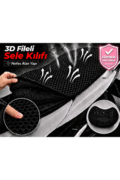 Vi Caro Musatti Siena 110 Калъф за мотоциклетна седалка, 3D мрежест, Дишаща з...