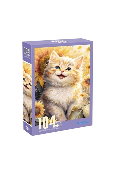 OEM Puzzle pentru Copii, Model Pisică, Joc Educativ și Distractiv, 104 Piese
