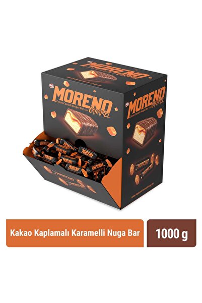 Bifa Moreno Kakao Kaplamalı Karamelli Nuga Bar 1000 gr
