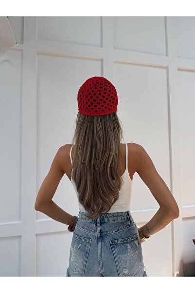 fujya Handmade Mesh Knitted Beanie