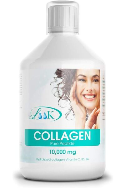 Look Collagen peptide 10,000 mg with Hyaluronic Acid and vitamin C,B5, B6, B7...