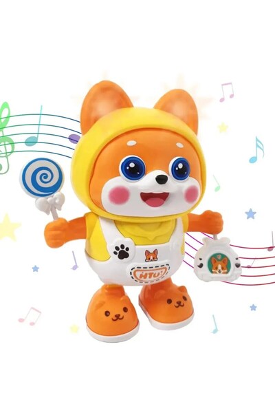 sallma Jucarie interactiva robot vulpe dansatoare cu lumini si sunete, perfec...