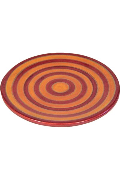 Goliat Farfurie ceramică portocalie cu dungi, cu diametrul de 20 cm