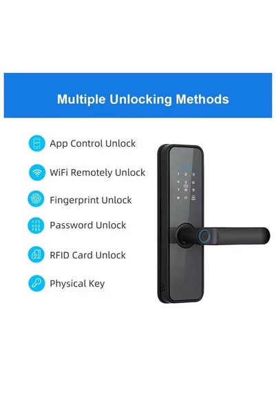 OEM Încuietoare Digitală Inteligentă | + Cheie + Card + WiFi + App | Anti-Efracție | Smart Lock