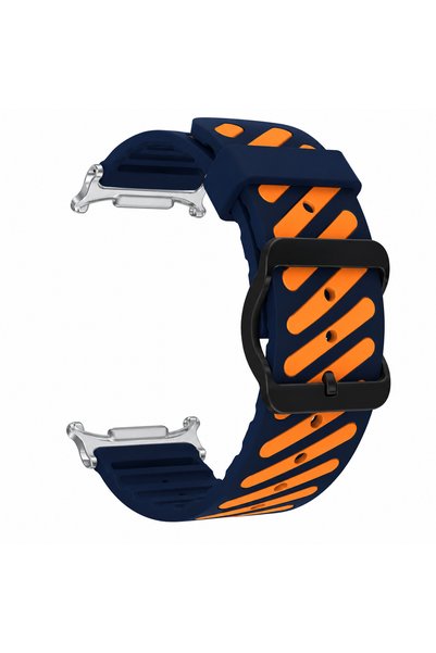 Dexmon Samsung Galaxy Watch 7 Ultra 47mm Uyumlu Silikon Hibrit Çift Renk Kord...