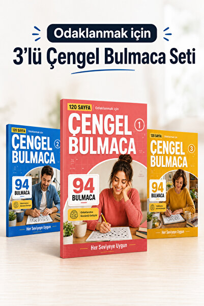 Cardelen Games Odaklanmak için 3'lü Çengel Bulmaca Seti, 3x94 adet Bulmaca De...