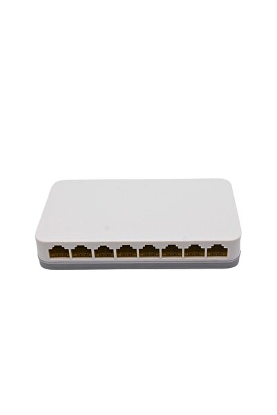 8 Port Ethernet Switch 10/100 Mbps Ağ Anahtarı İnternet Dağıtıcı Tak Çalıştır