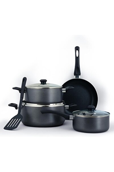 IMPEX 8-Piece Royal Non-Stick Granite Coated Cookware Set, NCB 7101