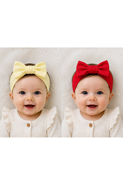 Moda Lina Baby Baby Girl Bowknot 2-Piece Bandana