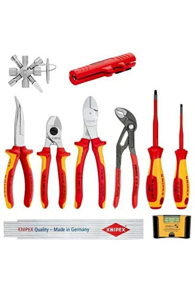 Knipex KNI002090V01 Elektro Uzatma Seti 10 Parça – İzoleli Profesyonel Elektr...