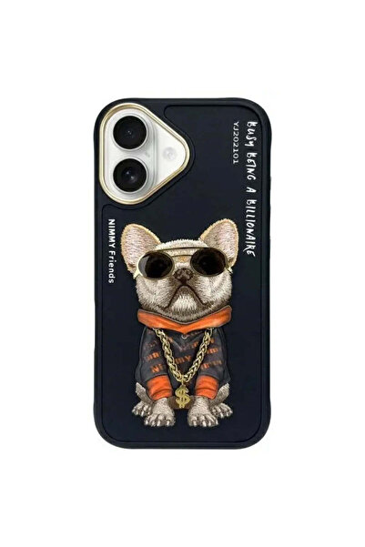 Nimmy Husă Ochelari Cool Dog pentru iPhone 16 - negru