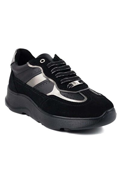 Mammamia 7045 Genuine Leather Casual Women's Shoes-Black