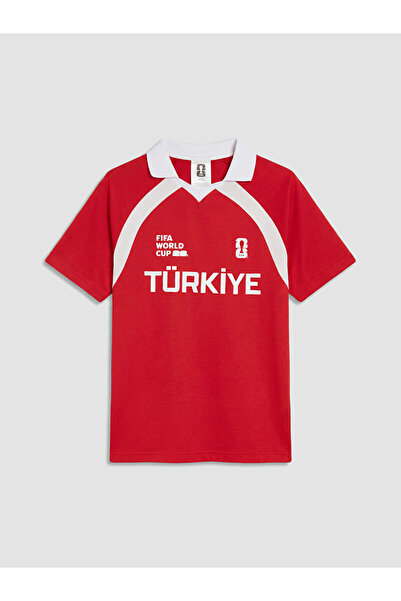LC Waikiki GÜLİS GİYİM'DEN Kırmızı Türkiye FIFA 2026 Dünya Kupası Baskılı Erk...