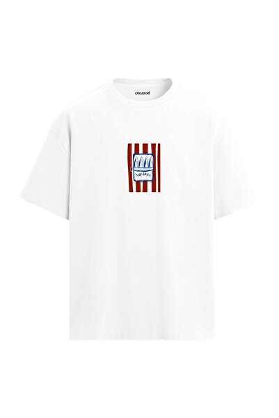 Colermi Minimal Sardines Retro Design Oversize T-Shirt