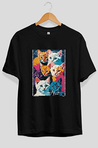 Ankhises Μπλουζάκι  "For the Love of Cats " με 20 σχέδια γάτας στο μπροστινό ...