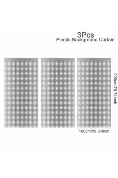 Choice10 Silver-3pack Party Backdrop Metallic Foil Fringe Tinsel Curtain Adul...