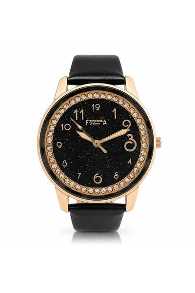 Watch Ceas dama, elegant, Francesca di Geneva, Negru, FF250
