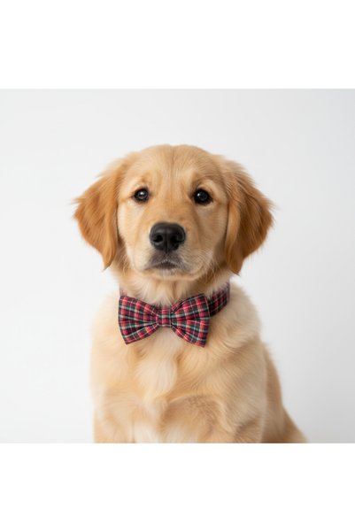 VERAPAWS Bow Tie Set Small Breed - Vera Paws Plaid and Green Bow Tie
