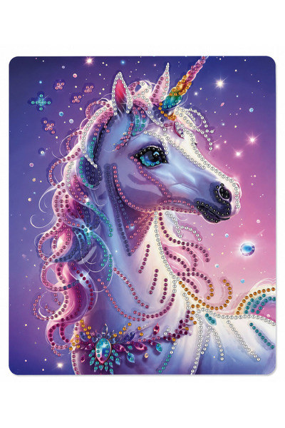 iğne izi Hı Stone 5D Elmas Taş İşleme Kiti Tablo 21x25 cm Unicorn Desenli