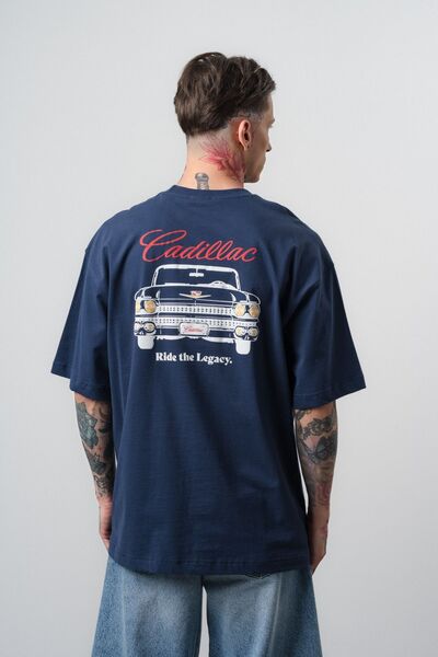 Respire Tricou supradimensionat Cadillac bleumarin