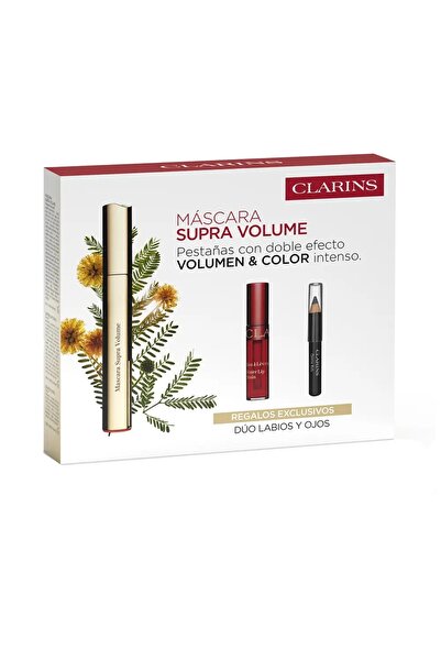 Clarins Set pentru machiajul buzelor si ochilor MASCARA SUPRA VOLUME 10.8 ml
