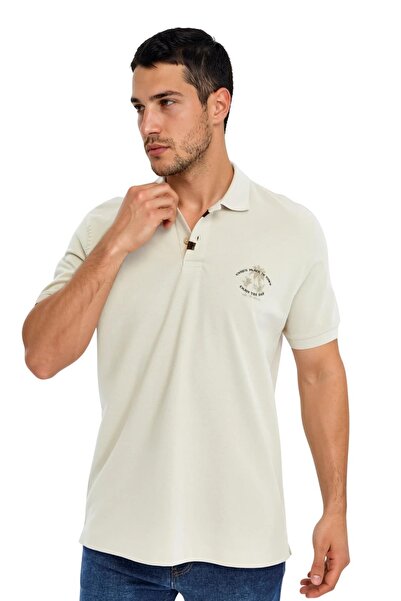 Arma Ar-Ma Men's Polo Collar T-Shirt Picture Printed Knitted Fabric Large Siz...