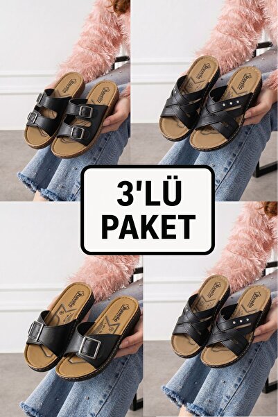 AlbiShoes Ženske papuče u paketu od 3 komada, mekane i udobne, anatomsko obli...