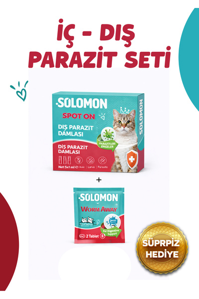 Solomon 2'li Set İç - Dış Anti Parazit Bitkisel Damla Tablet Seti