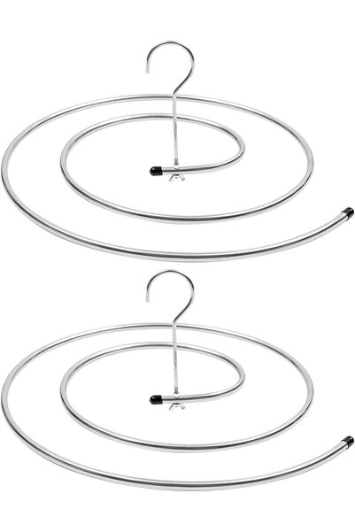 OEM Uscător spiral pentru rufe, set 2 bucăți, rezistent, umeraș argintiu