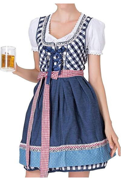 OEM Rochie Bavareză Costum Rochie Tradițională Dirndl Pentru Oktoberfest XL