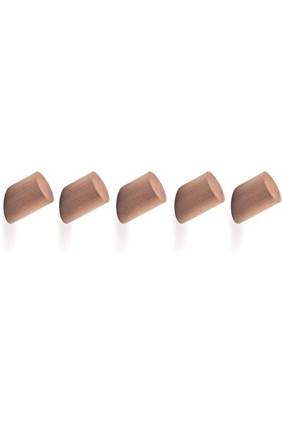 OEM Cuier(e) de perete din lemn pentru haine, set de 5 bucăți, diametru 47 mm...