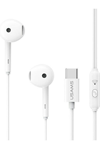 Usams Ep-50 Ενδοωτικά ακουστικά handsfree με υποδοχή USB-C, Λευκά